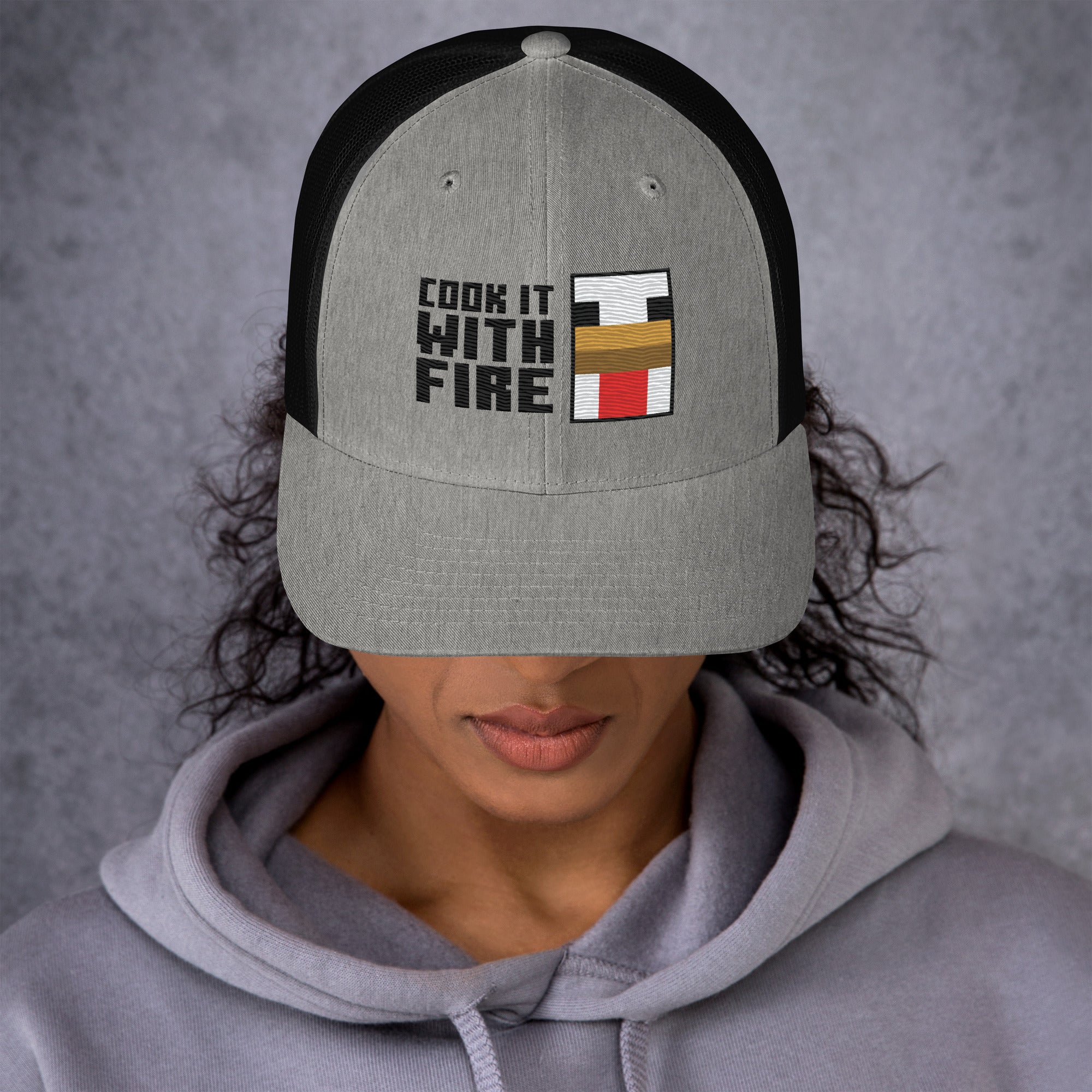 Alternative view of Minecraft Trucker Hat Cook It With Fire