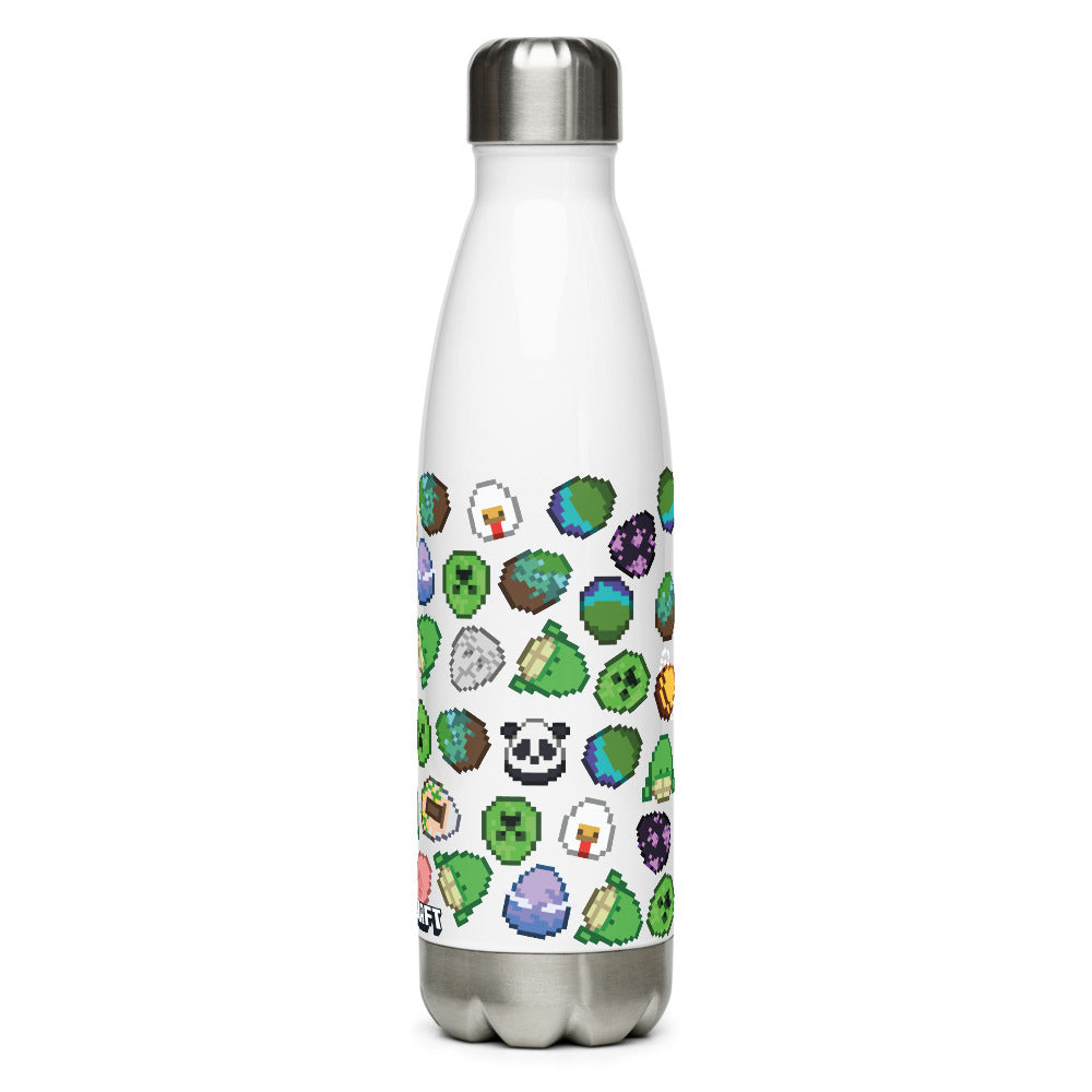 Alternative view of Minecraft Egg Pattern Stainless Steel Water Bottle