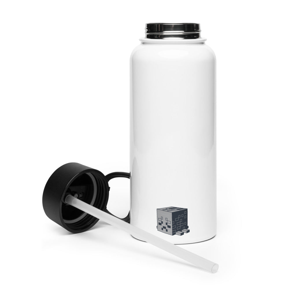 Alternative view of Minecraft Ghastling Stainless Steel Water Bottle with a Straw Lid