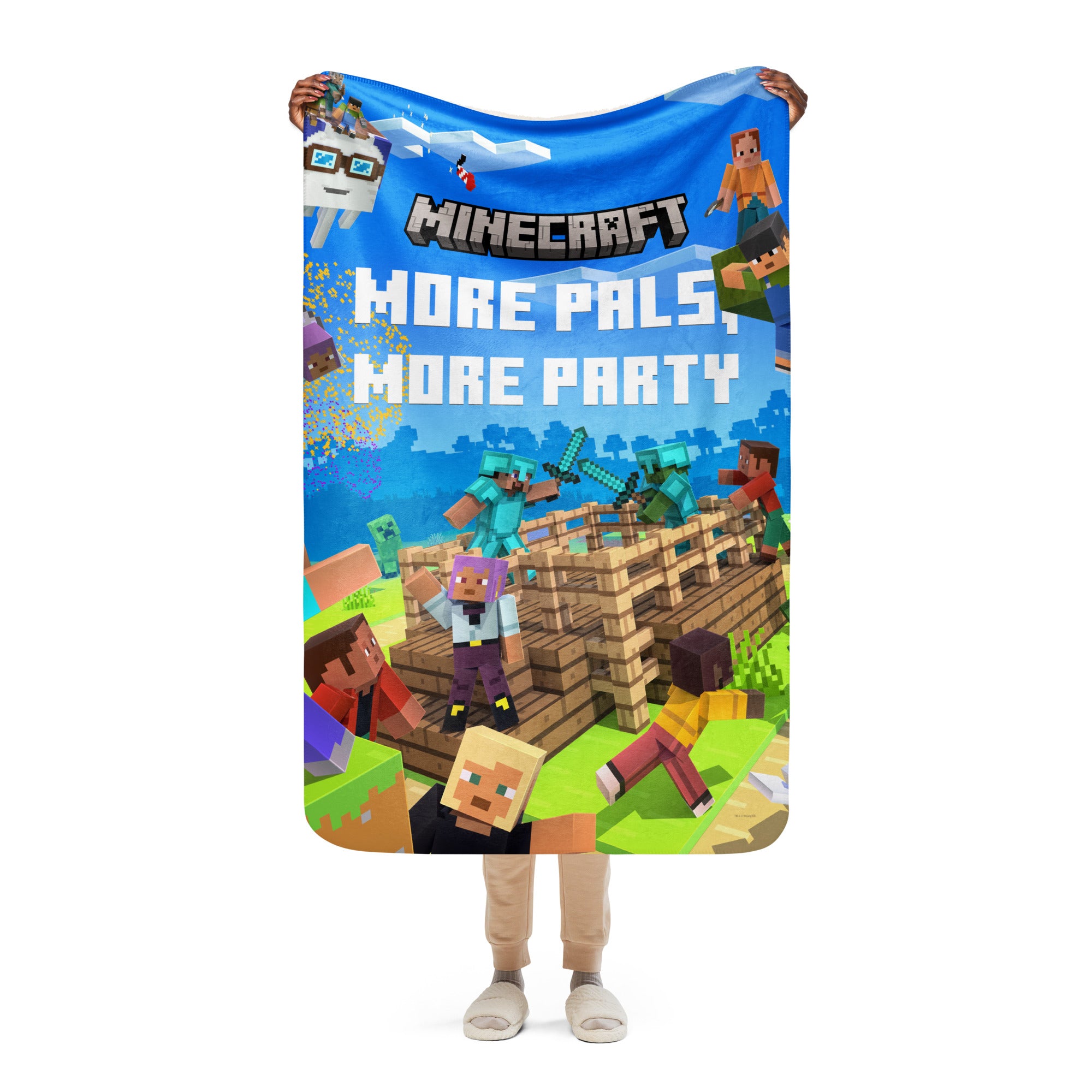 Minecraft Blanket Play Together More Pals, More Party - Image 6