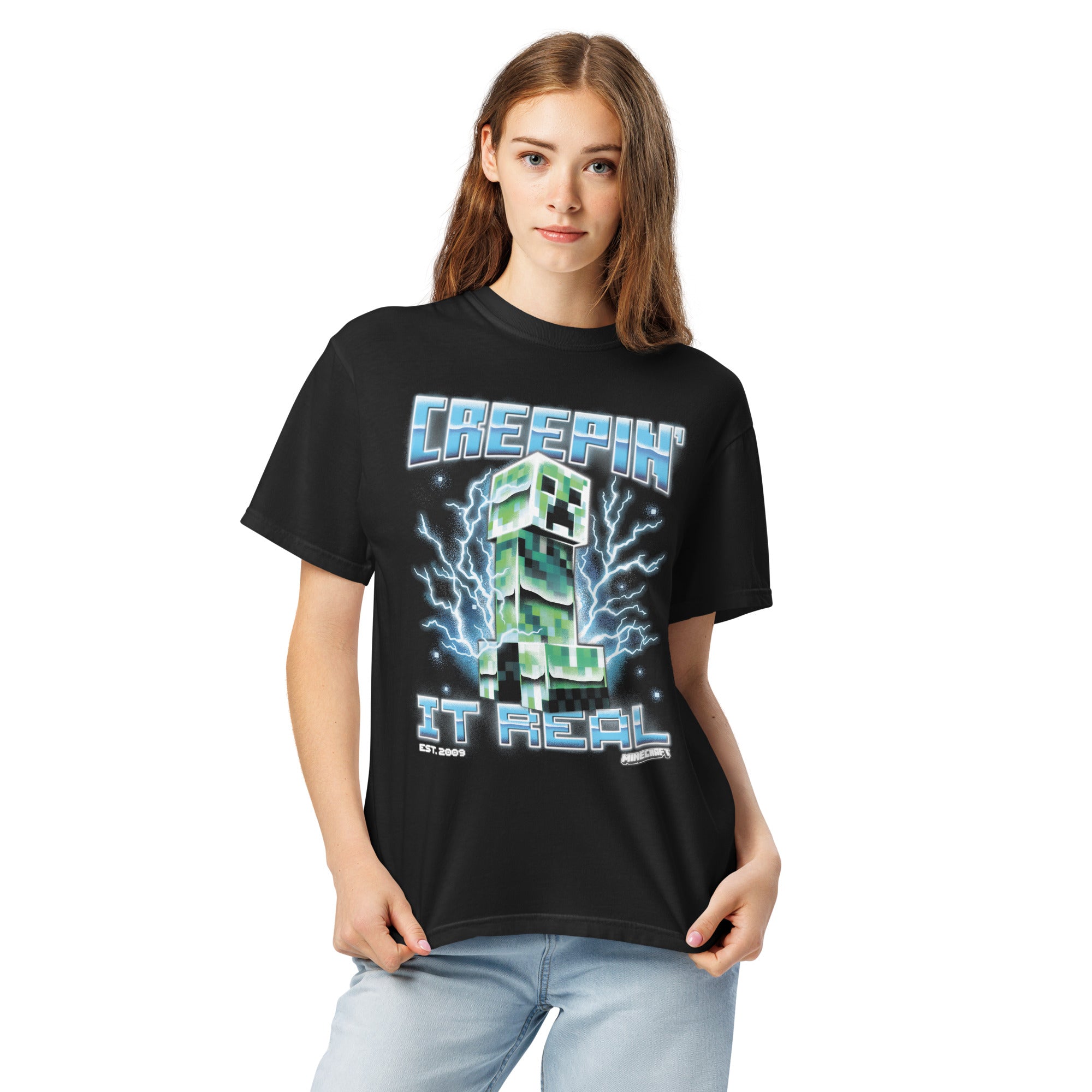 Alternative view of Minecraft T-Shirt Creepin' It Real Comfort Colors