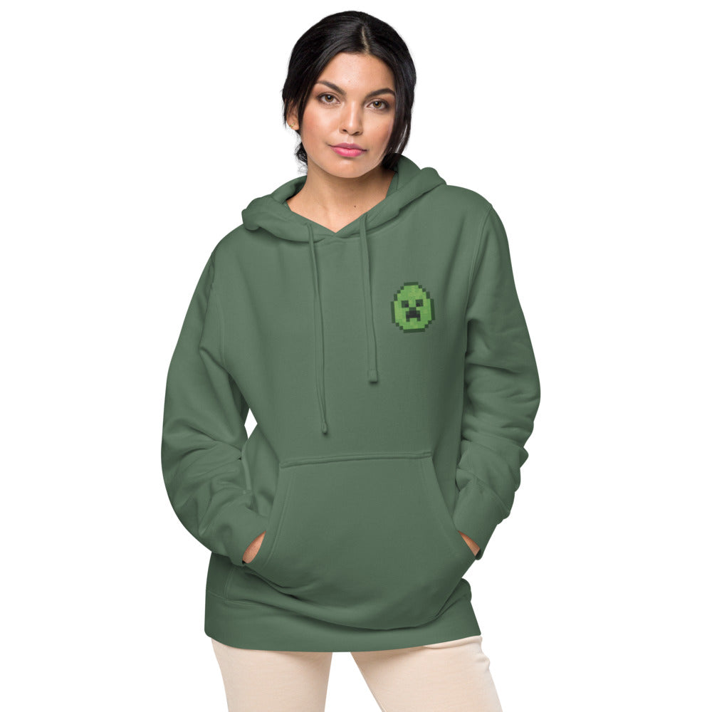 Alternative view of Minecraft Egg Embroidered Adult Hoodie