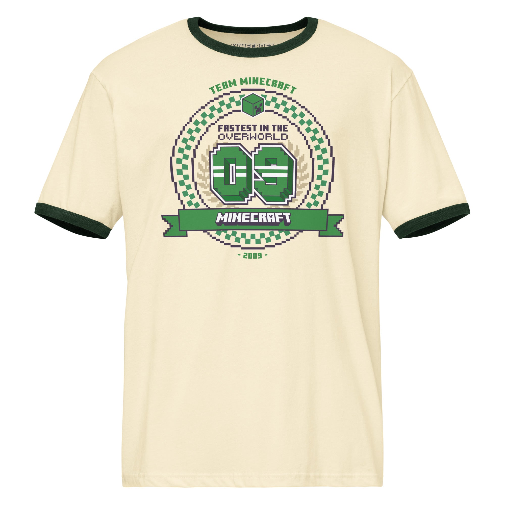 Minecraft Ringer T-Shirt Fastest In The Overworld