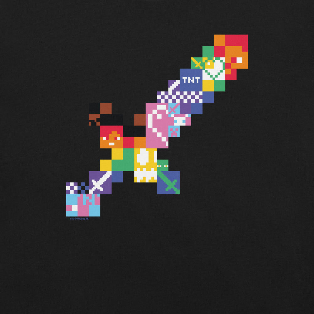 Alternative view of Minecraft Sword Pride Adult T-Shirt