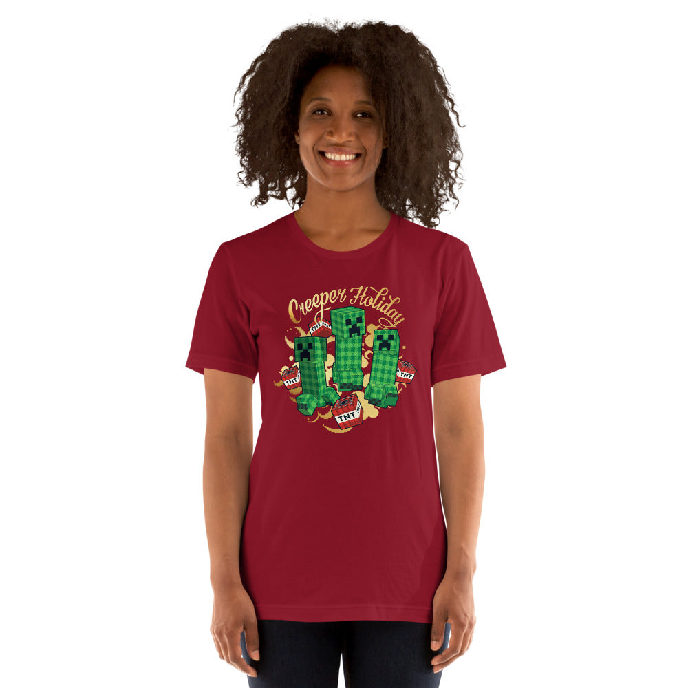 Alternative view of Minecraft Creeper Holiday T-Shirt