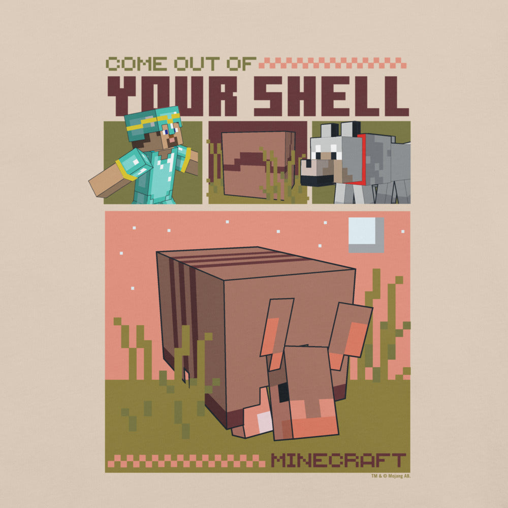 Alternative view of Minecraft Come Out Of Your Shell Adult T-Shirt