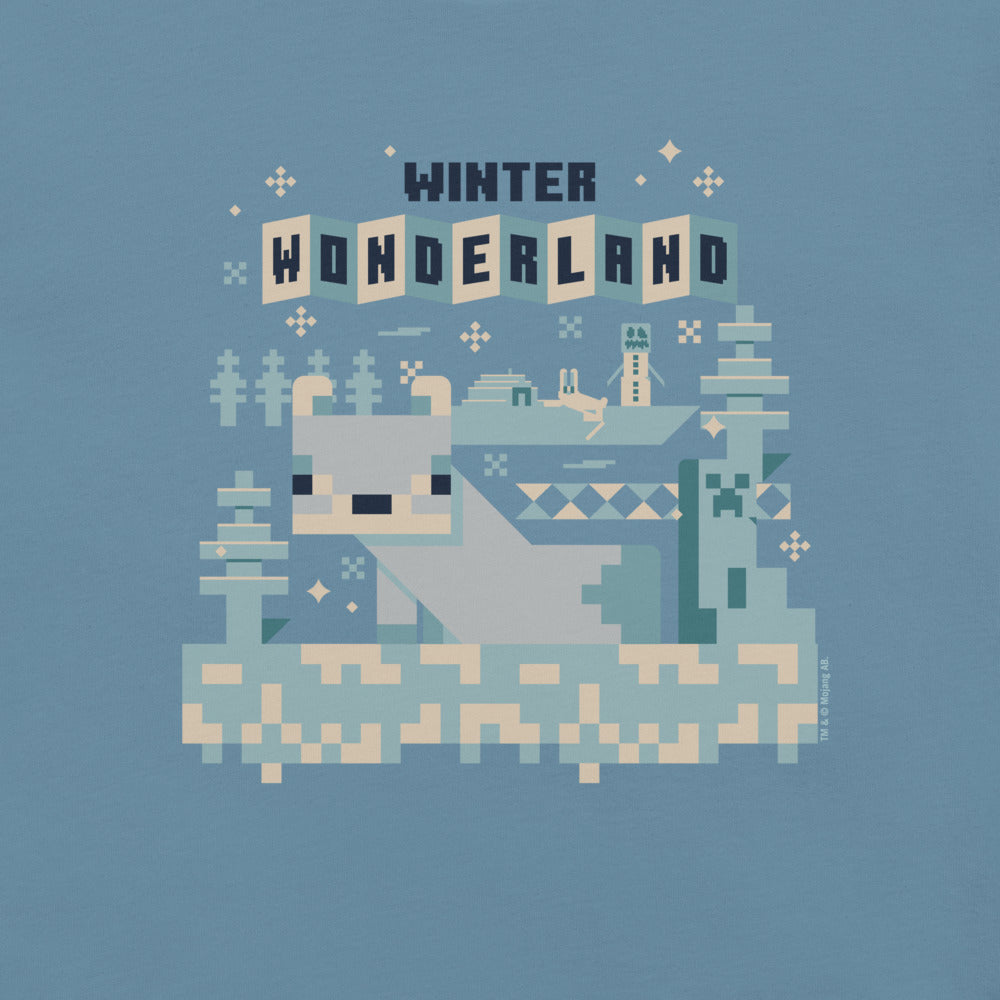 Alternative view of Minecraft Winter Wonderland Adult T-Shirt