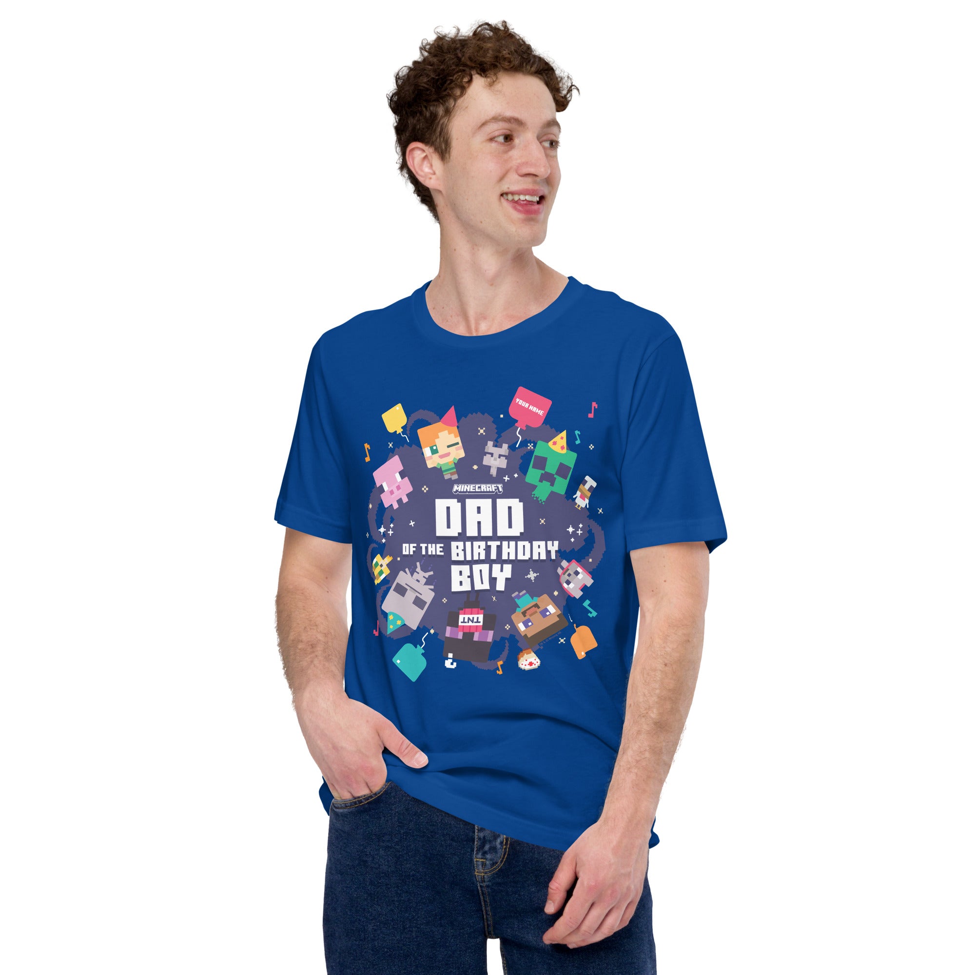 Alternative view of Minecraft Adult T-Shirt Dad Of The Birthday Boy Personalized