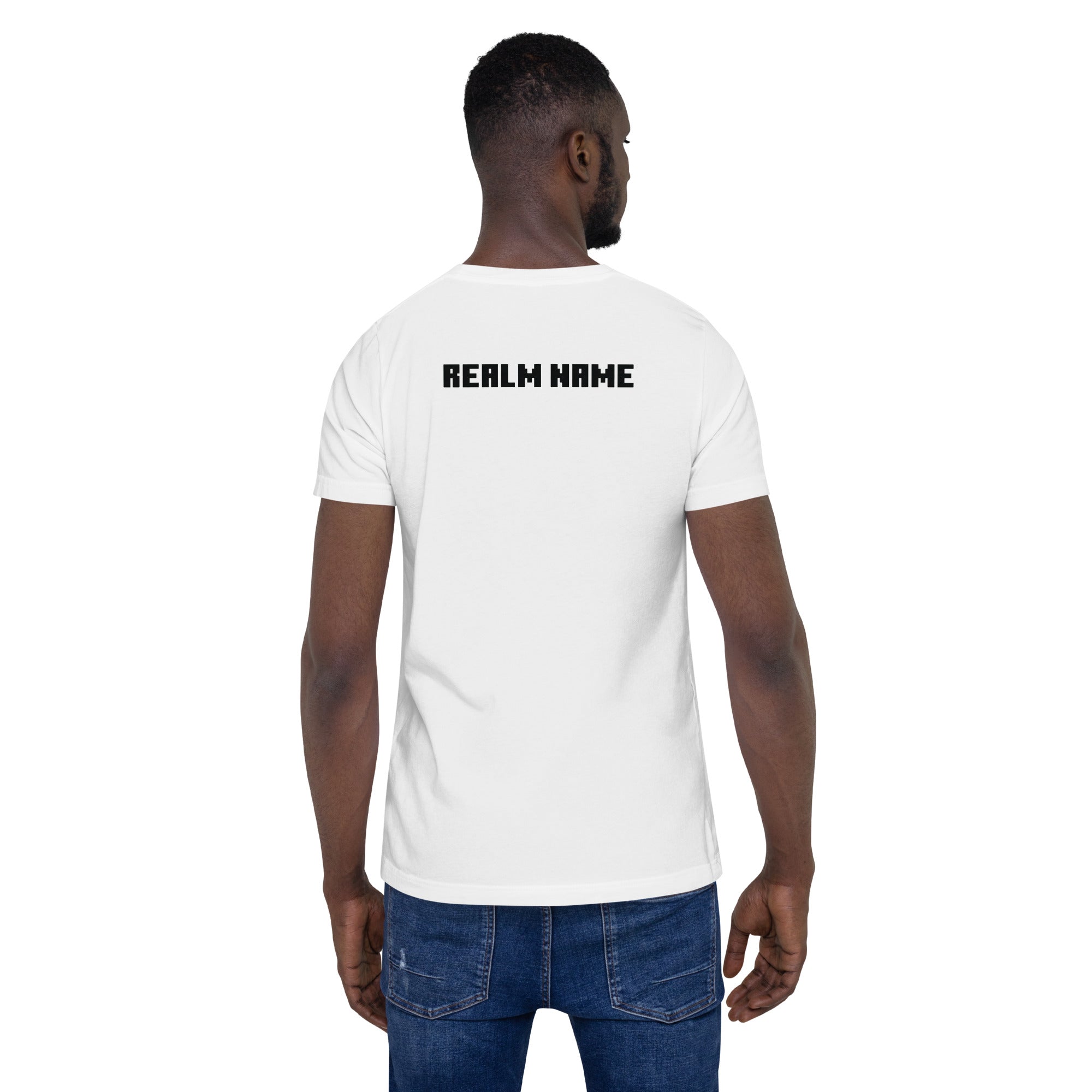Alternative view of Minecraft Personalized Adult T-Shirt Realm Name