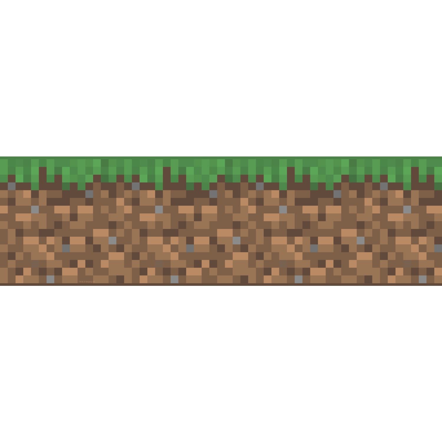 Minecraft Iconic Grass Green Peel & Stick Border - Image 3