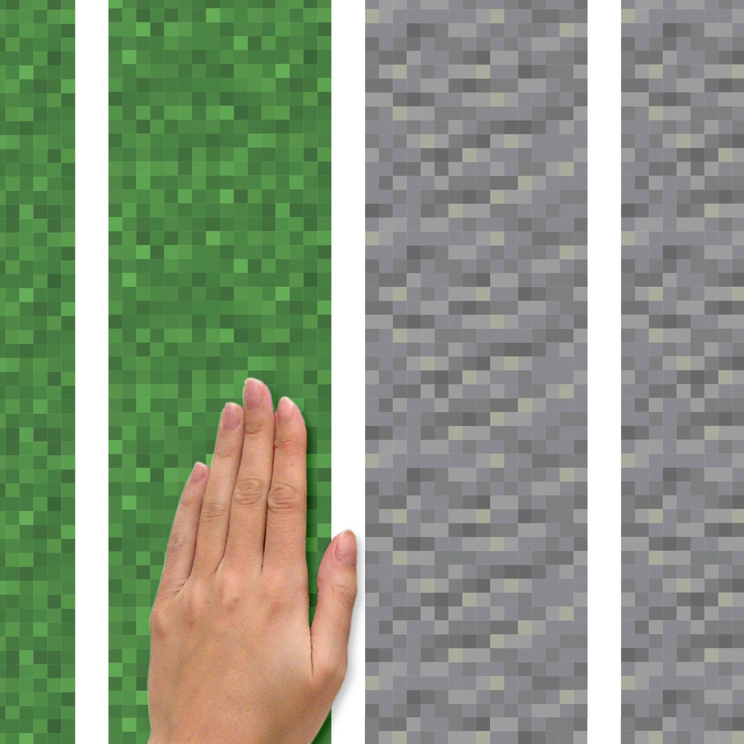 Alternative view of Minecraft Block Strips Wall Decals