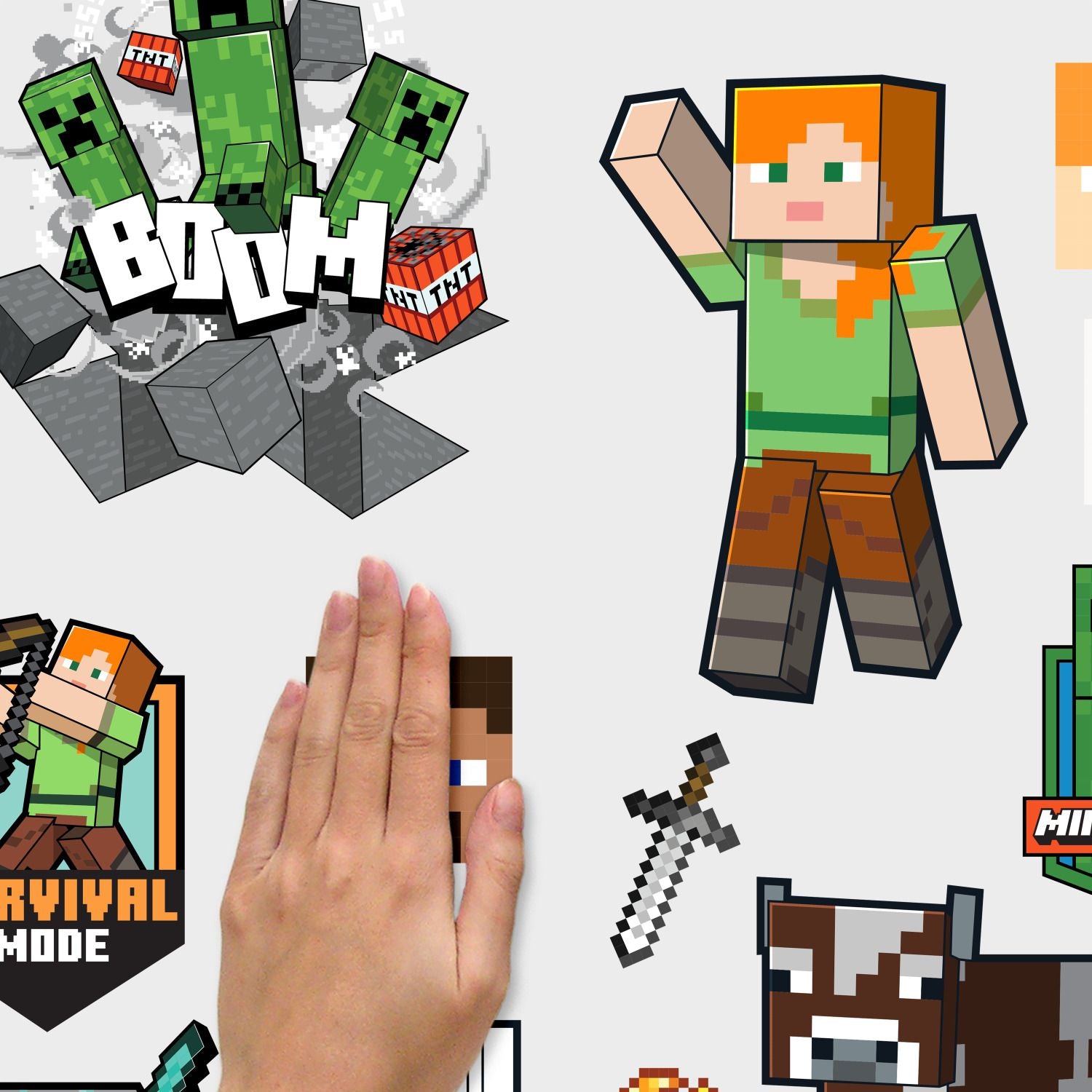 Alternative view of Minecraft Characters Wall Decals