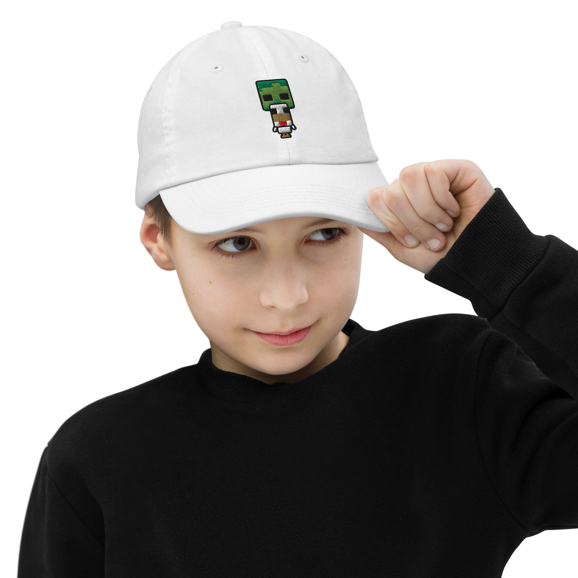 Minecraft Chibi Chicken Jockey Youth Baseball Hat - Image 3
