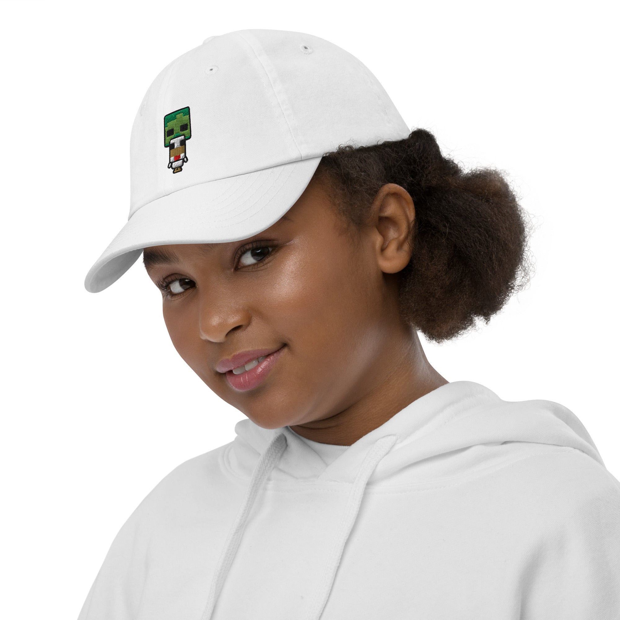Minecraft Chibi Chicken Jockey Youth Baseball Hat - Image 4