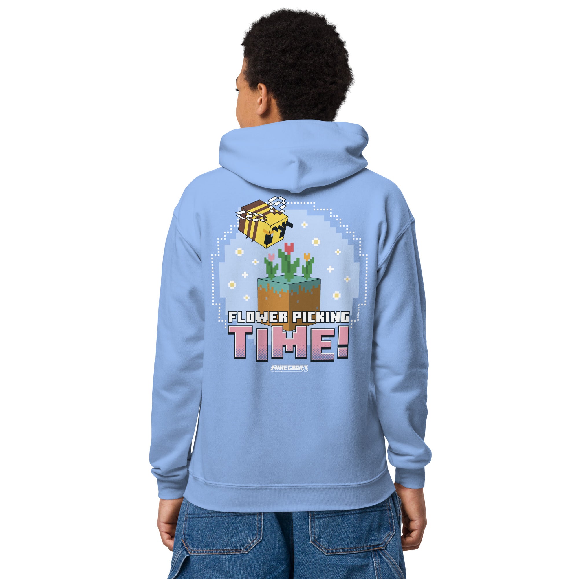Alternative view of Minecraft Kids Hoodie Flower Picking Time