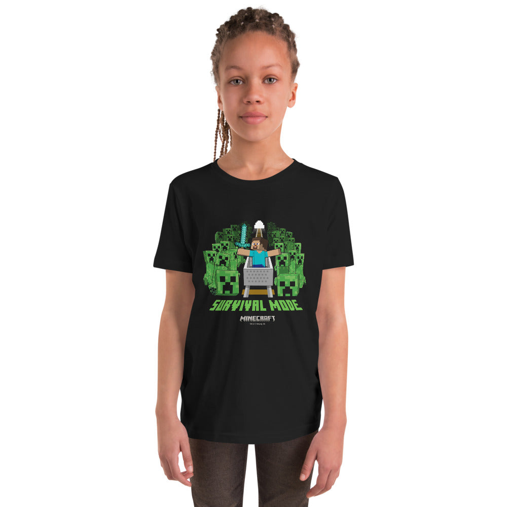 Alternative view of Mnecraft Creeper Mines Kids T-Shirt