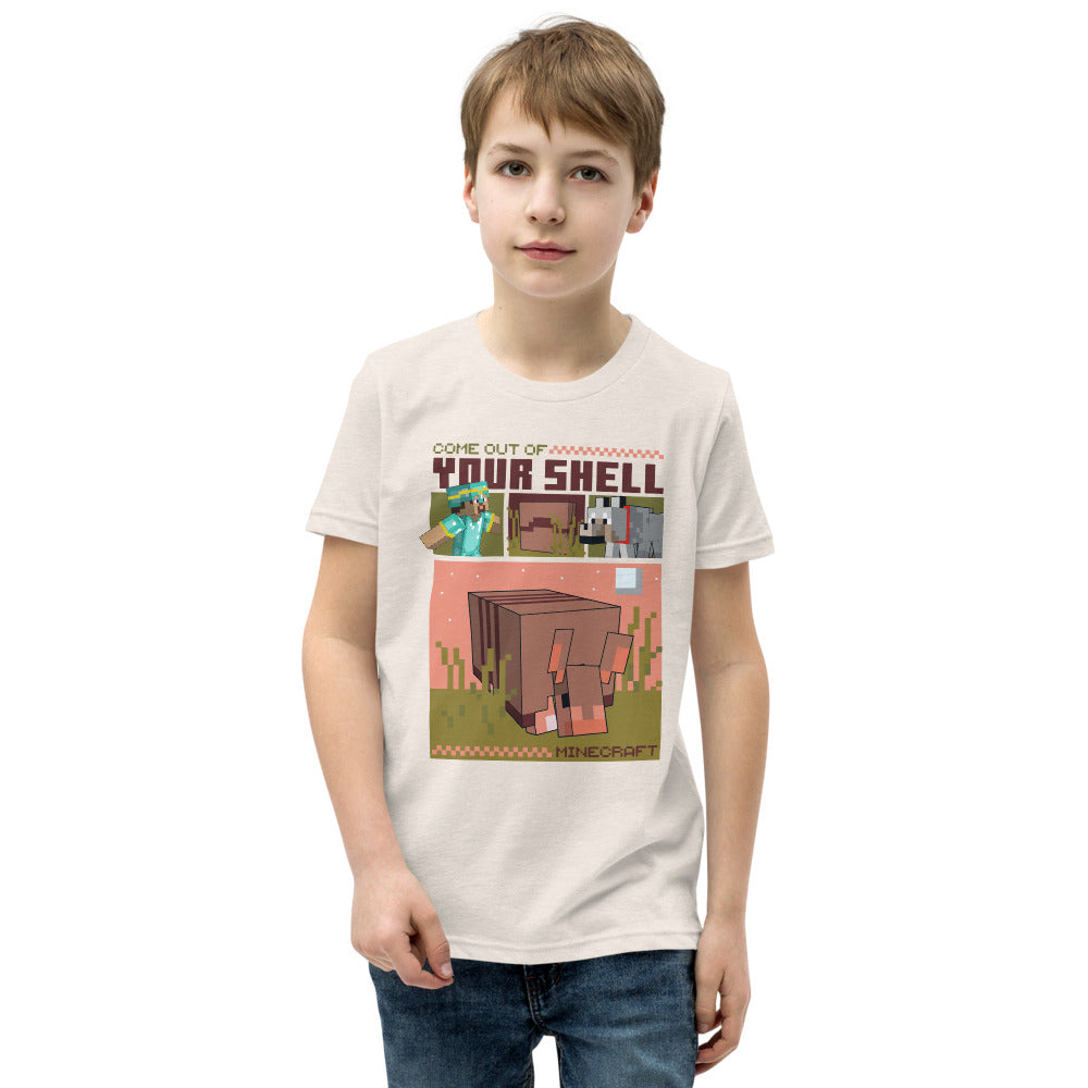Alternative view of Minecraft Come Out Of Your Shell Kids T-Shirt