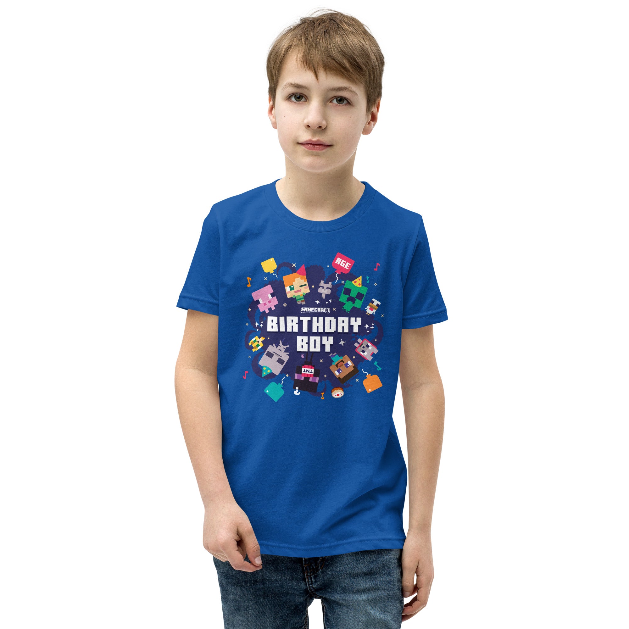 Alternative view of Minecraft Kids T-Shirt Birthday Boy Personalized Age